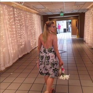 Floral Cage Back Dress